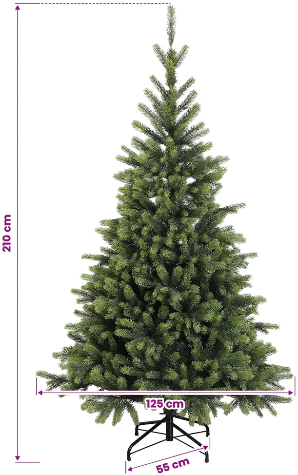 Dirbtinė kalėdinė eglutė su rutuliuku 210 cm 300 LED