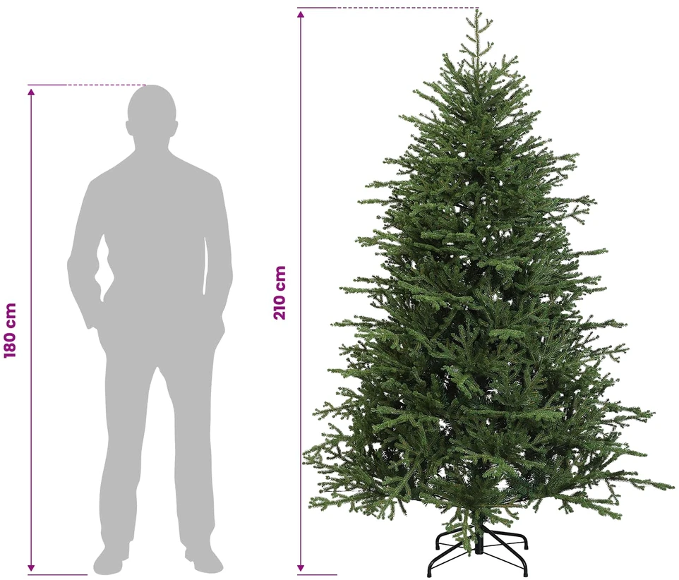 Dirbtinė kalėdinė eglutė su rutuliuku 210 cm 300 LED