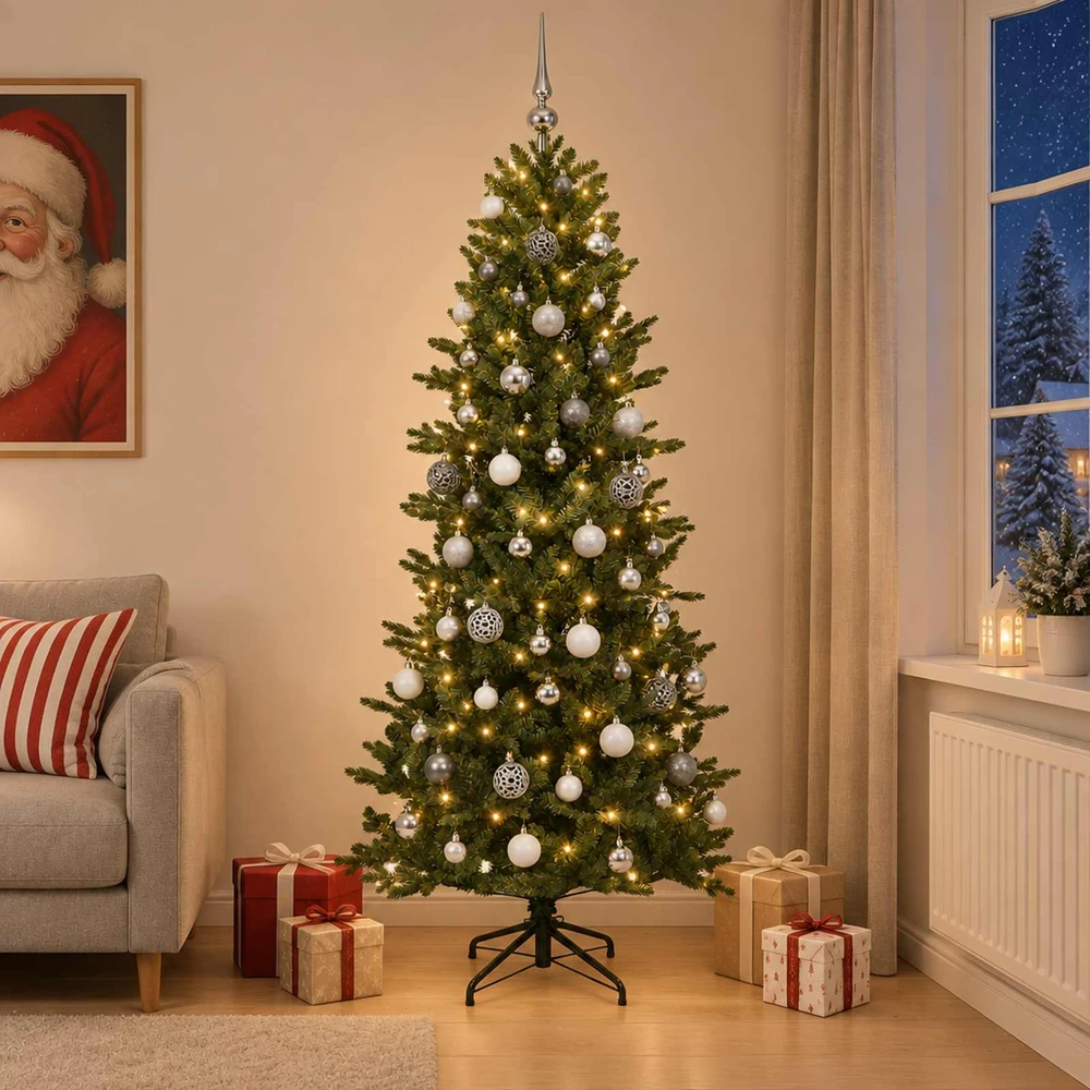 Dirbtinė kalėdinė eglutė su rutuliuku 210 cm 300 LED