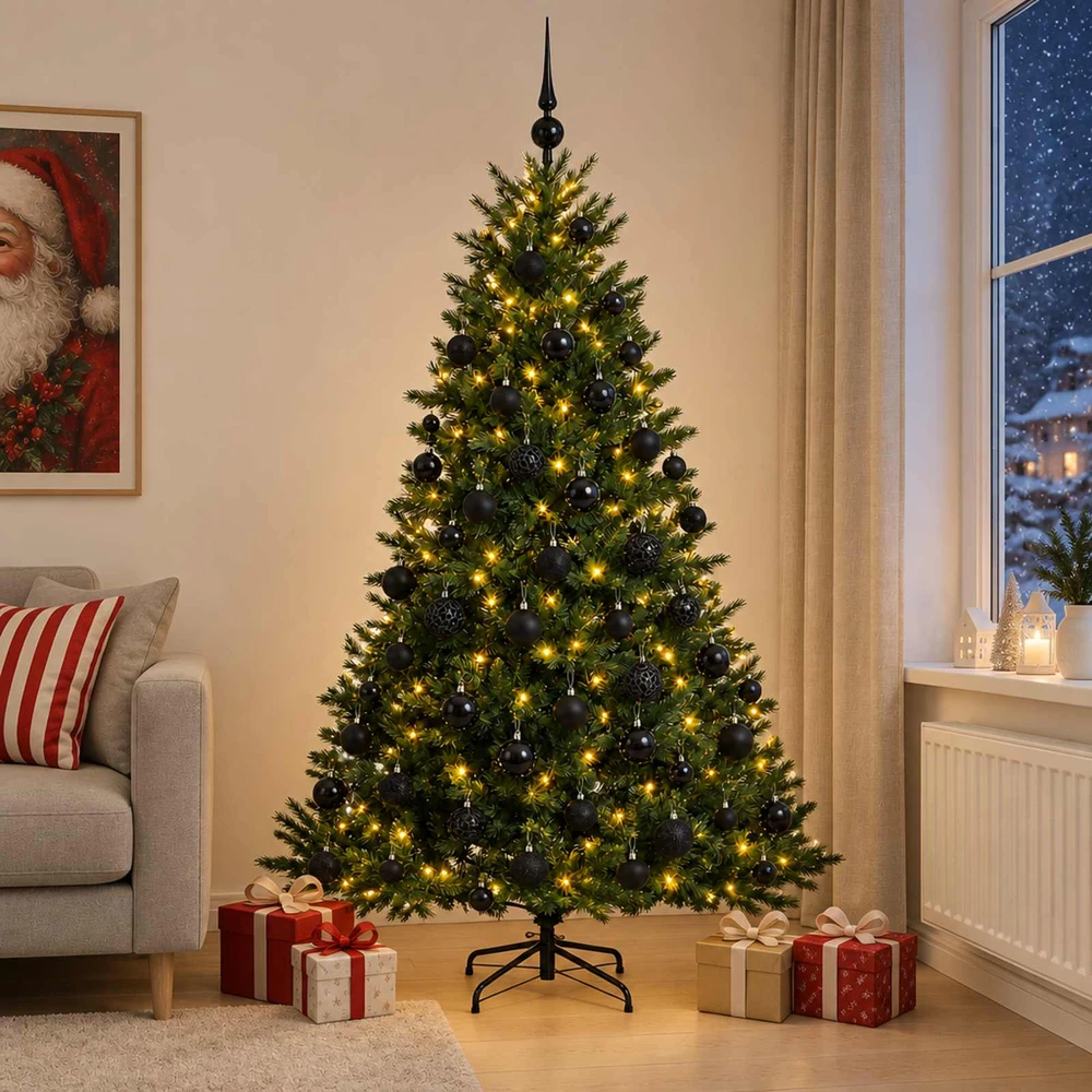 Dirbtinė kalėdinė eglutė su rutuliuku 210 cm 300 LED