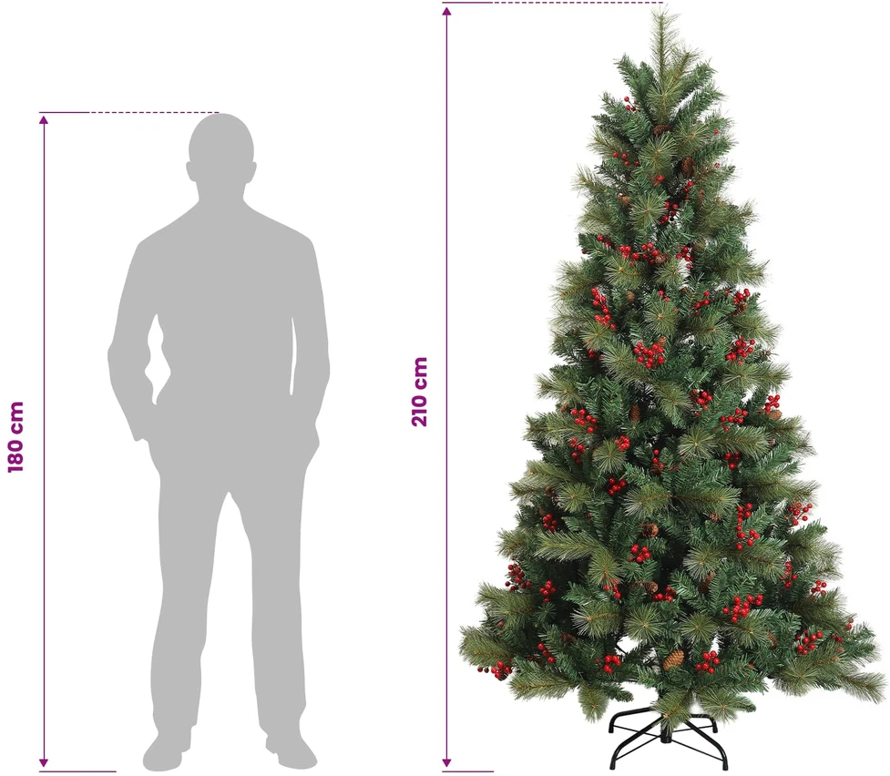 Dirbtinė kalėdinė eglutė su rutuliuku 210 cm 300 LED