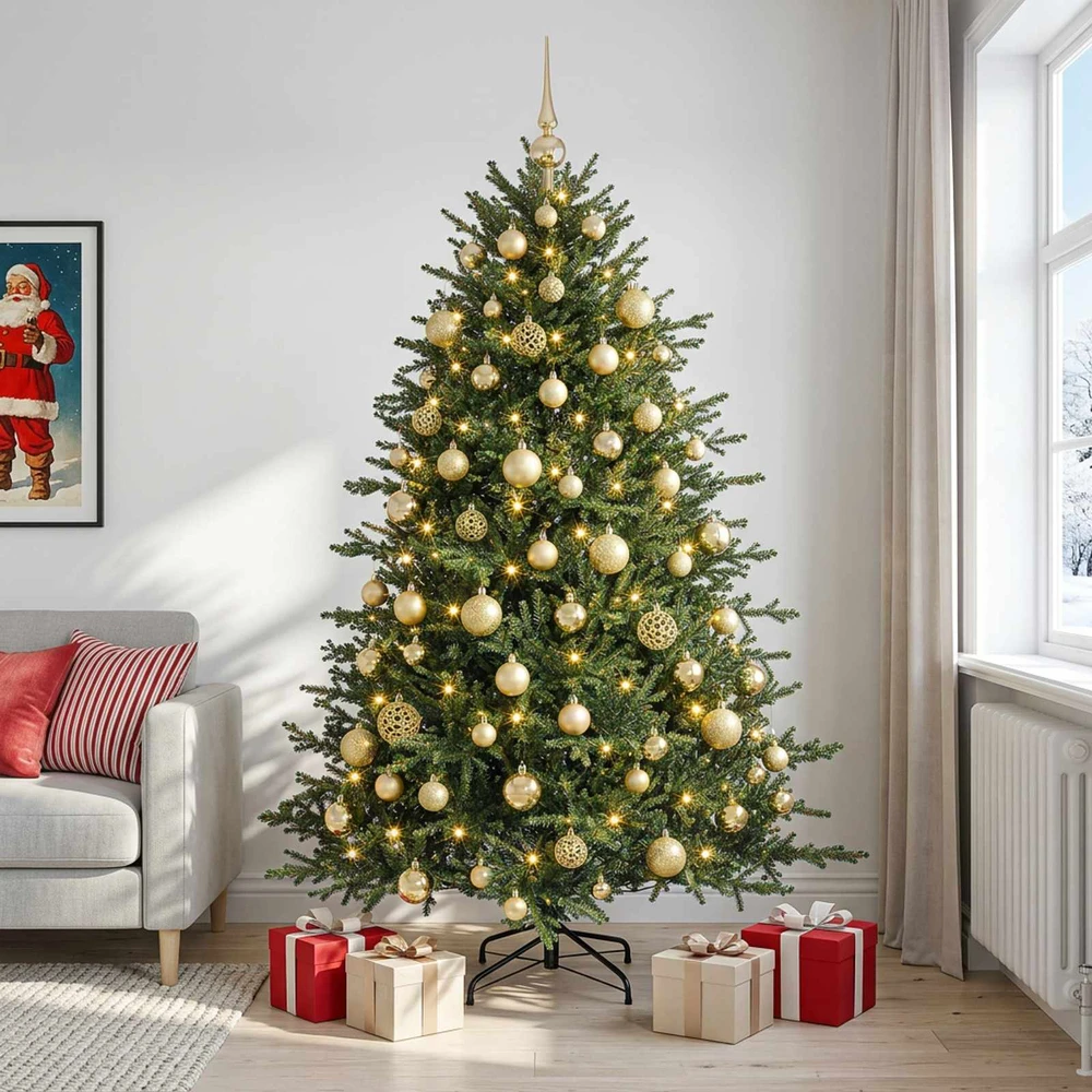 Dirbtinė kalėdinė eglutė su rutuliuku 210 cm 300 LED