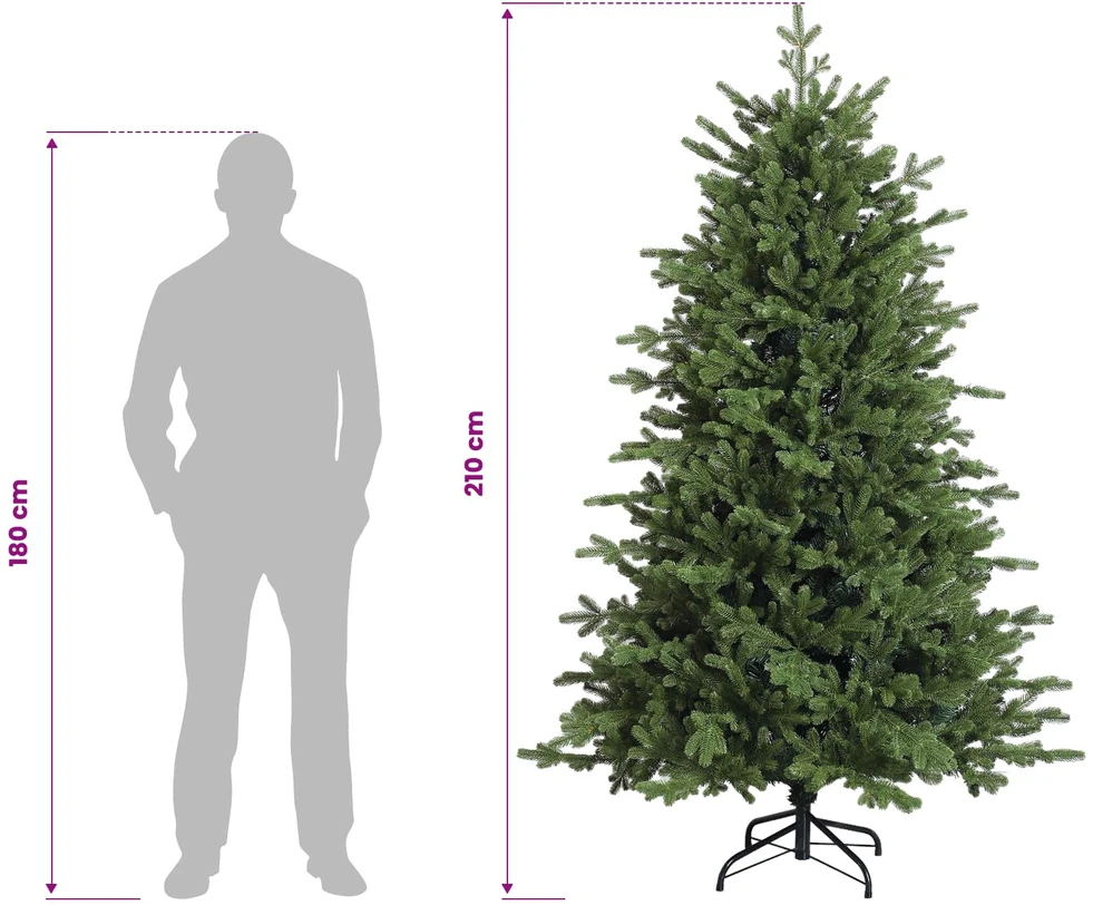 Dirbtinė kalėdinė eglutė su rutuliuku 210 cm 300 LED