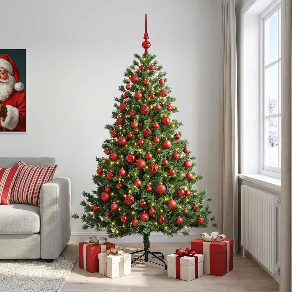 Dirbtinė kalėdinė eglutė su rutuliuku 210 cm 300 LED