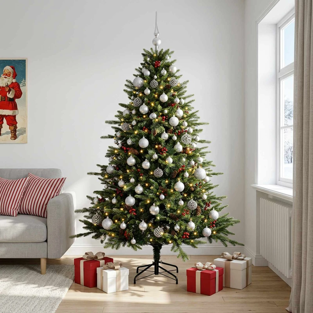 Dirbtinė kalėdinė eglutė su rutuliuku 210 cm 300 LED