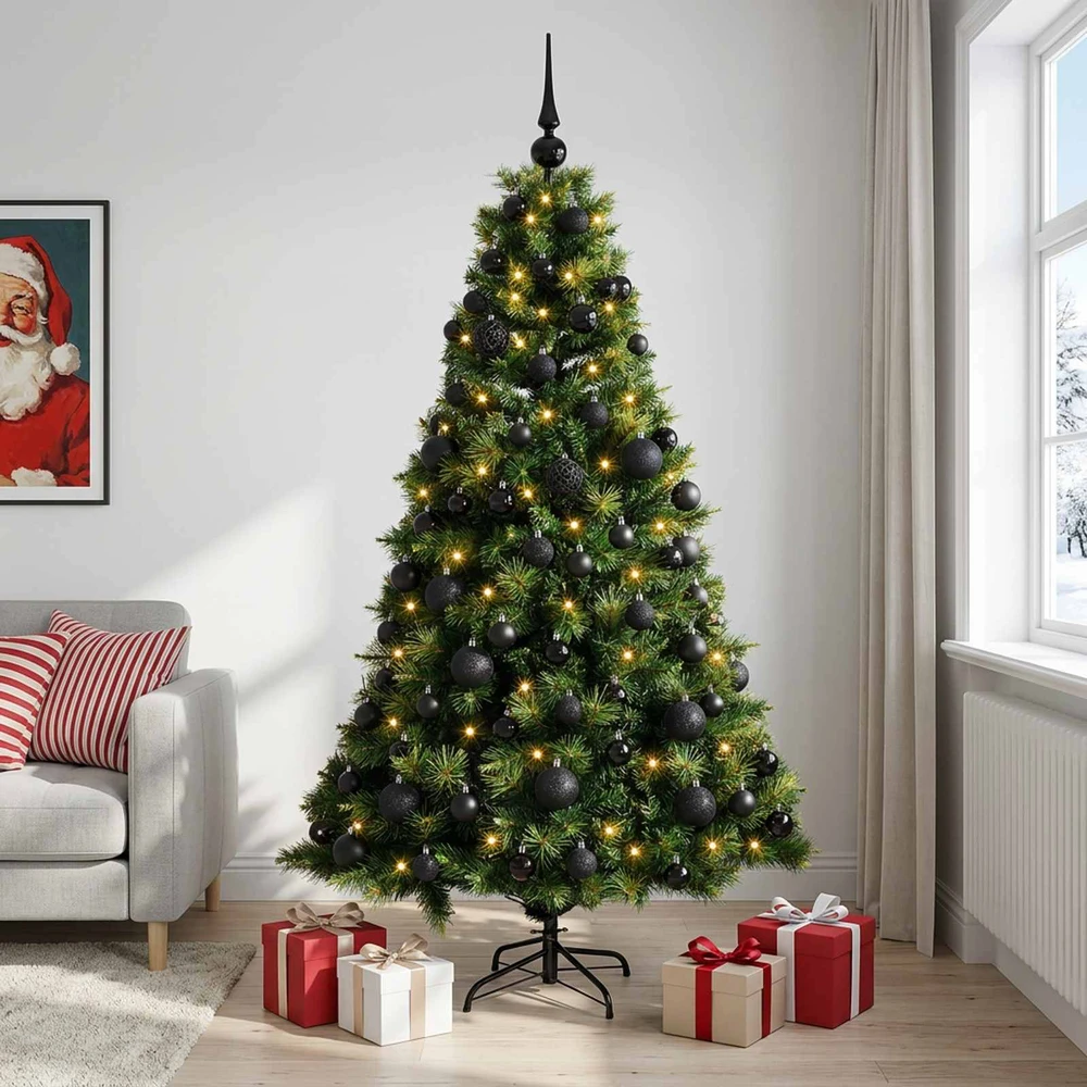 Dirbtinė kalėdinė eglutė su rutuliuku 210 cm 300 LED