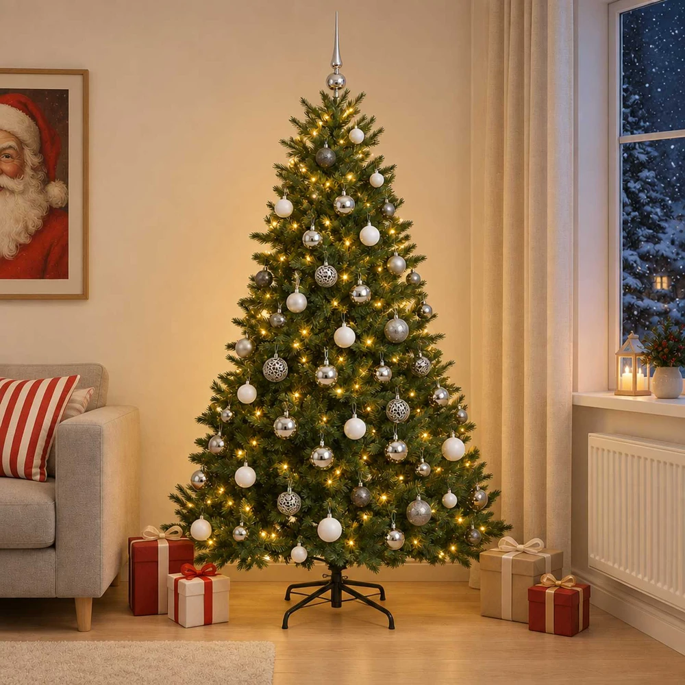 Dirbtinė kalėdinė eglutė su rutuliuku 210 cm 300 LED