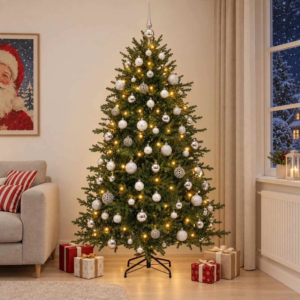Dirbtinė kalėdinė eglutė su rutuliuku 210 cm 300 LED