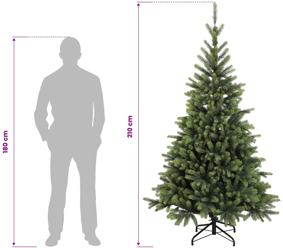 Dirbtinė kalėdinė eglutė su rutuliuku 210 cm 300 LED