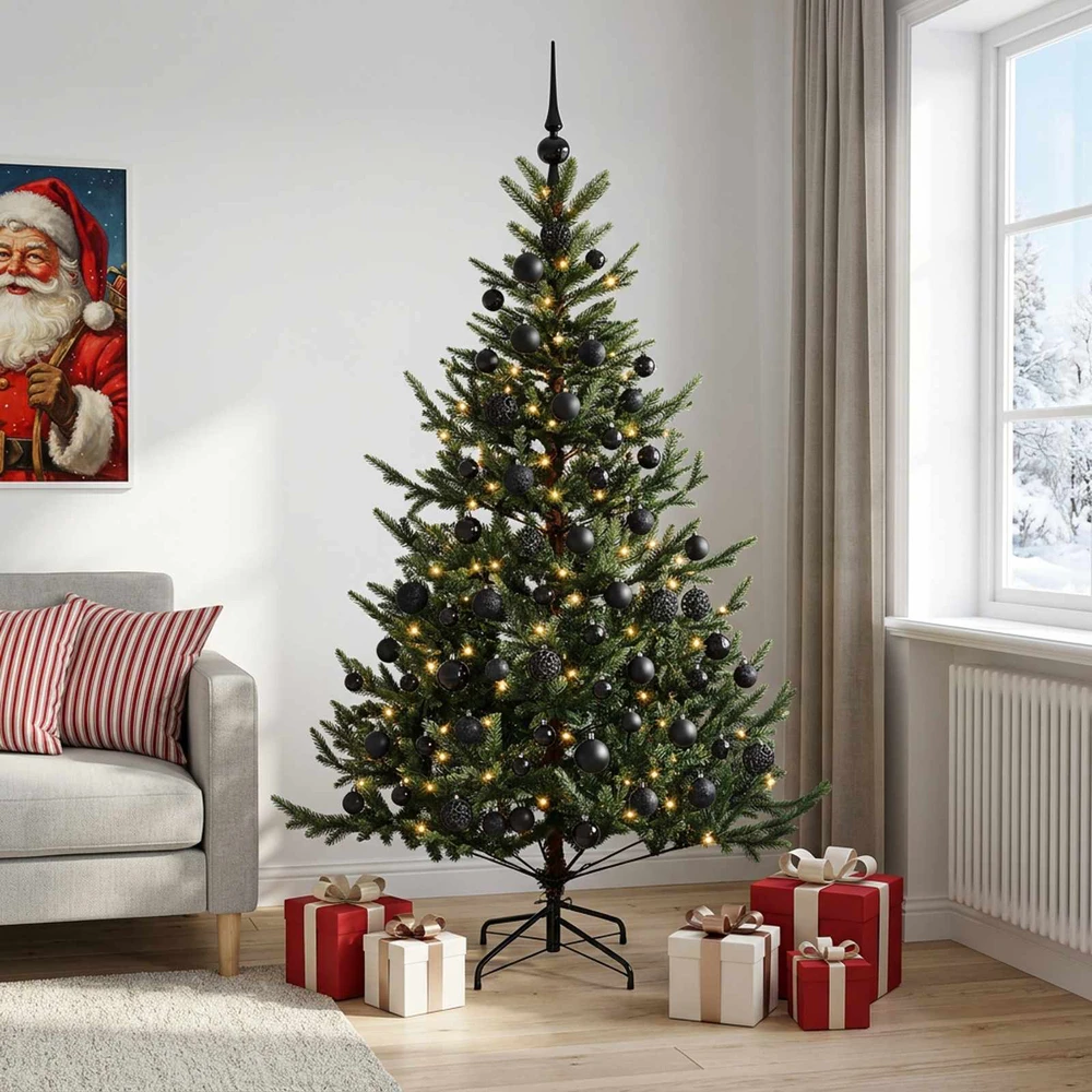 Dirbtinė kalėdinė eglutė su rutuliuku 210 cm 300 LED