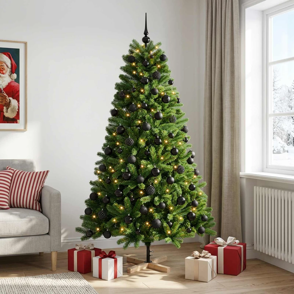 Dirbtinė kalėdinė eglutė su rutuliuku 210 cm 300 LED