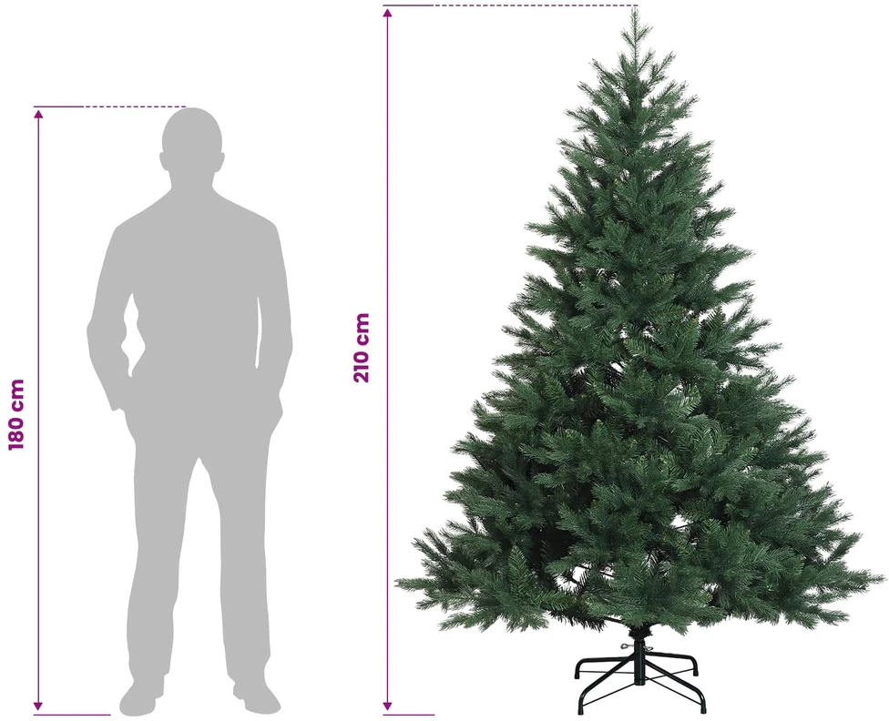 Dirbtinė kalėdinė eglutė su rutuliuku 210 cm 300 LED