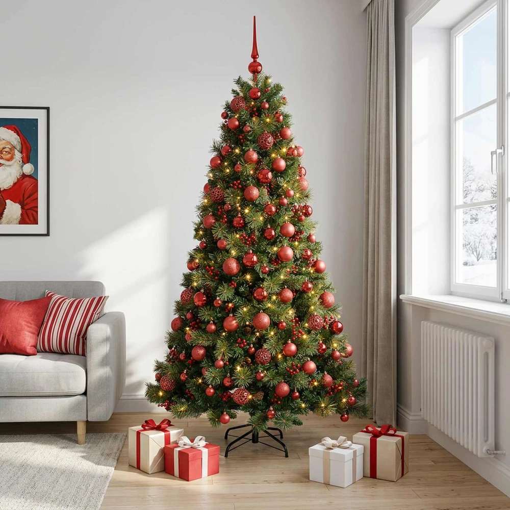 Dirbtinė kalėdinė eglutė su rutuliuku 210 cm 300 LED