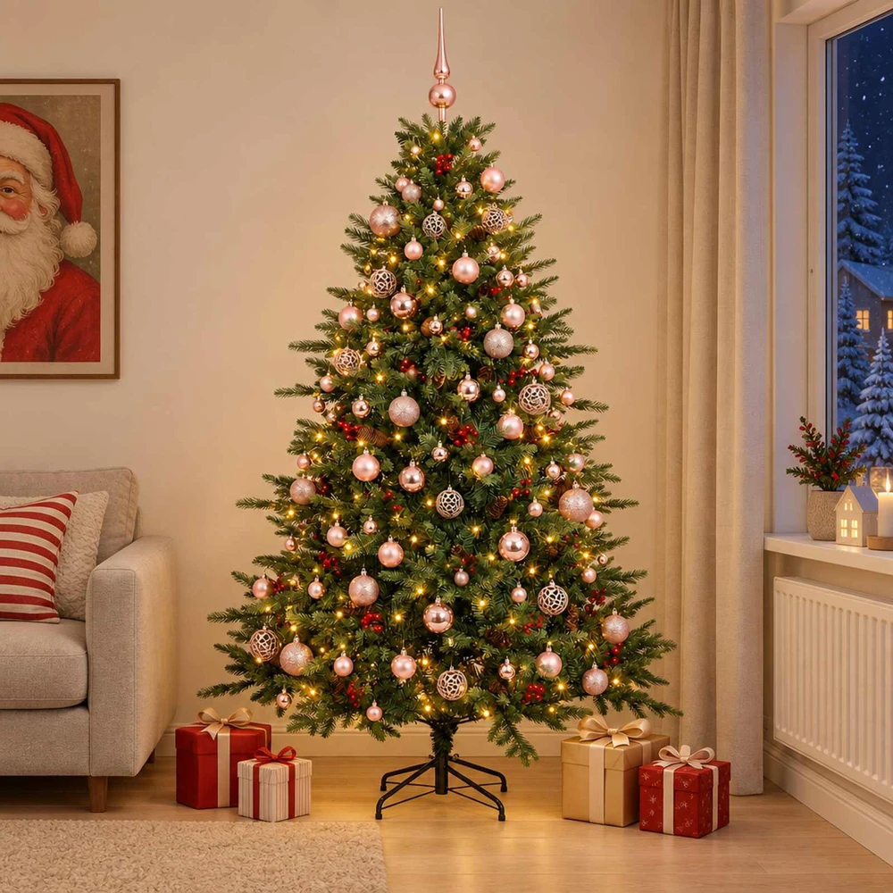 Dirbtinė kalėdinė eglutė su rutuliuku 210 cm 300 LED