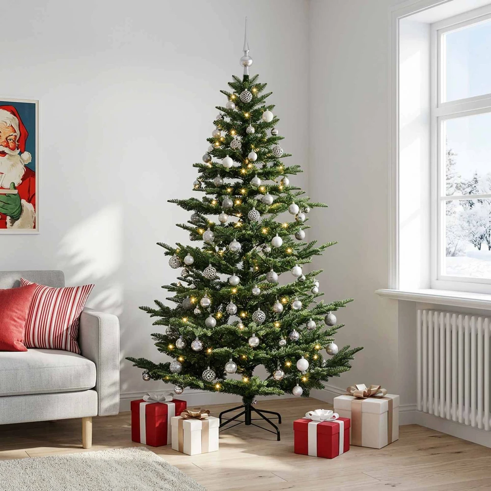 Dirbtinė kalėdinė eglutė su rutuliuku 210 cm 300 LED