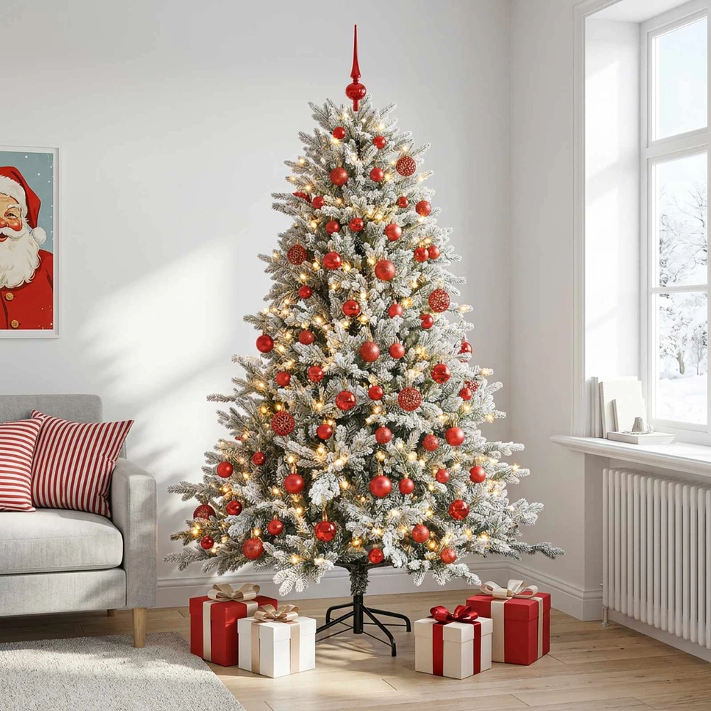 Dirbtinė kalėdinė eglutė su rutuliuku 210 cm 300 LED