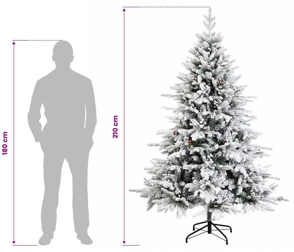 Dirbtinė kalėdinė eglutė su rutuliuku 210 cm 300 LED