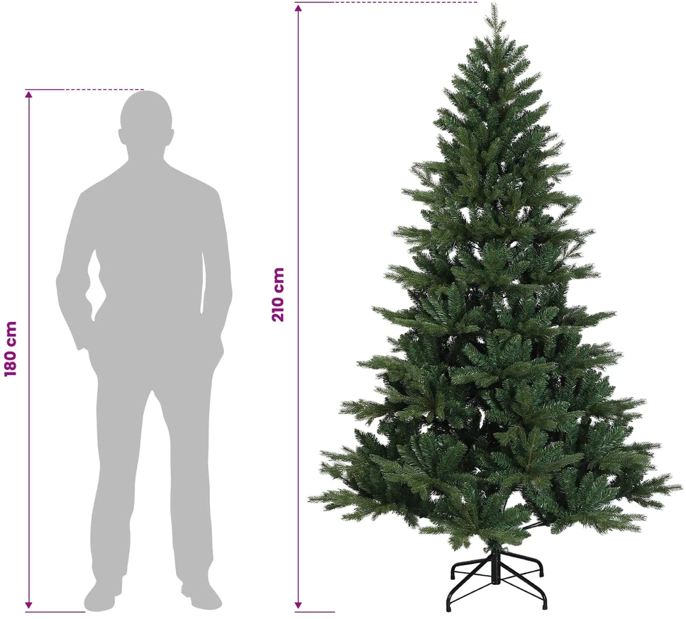 Dirbtinė kalėdinė eglutė su rutuliuku 210 cm 300 LED