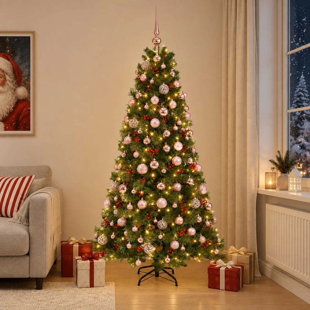 Dirbtinė kalėdinė eglutė su rutuliuku 210 cm 300 LED