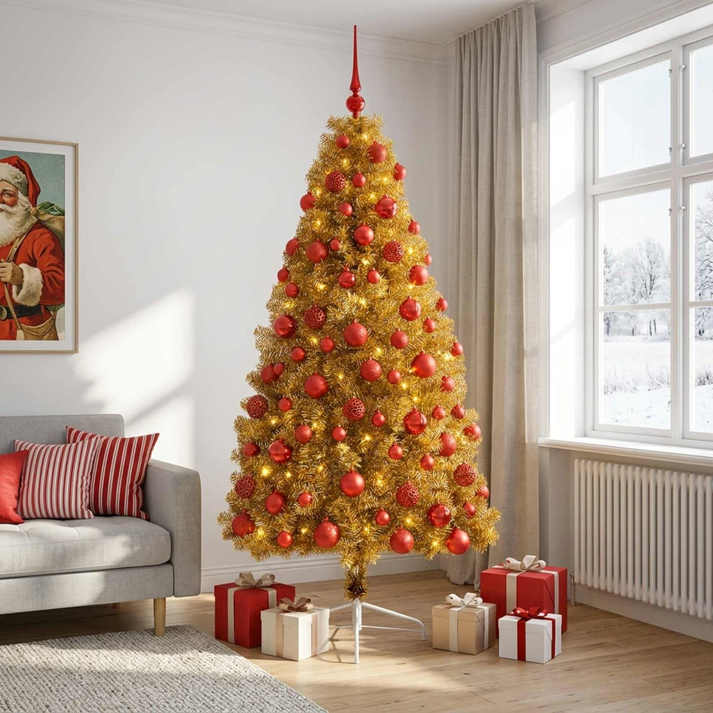 Dirbtinė kalėdinė eglutė su rutuliuku 210 cm 300 LED