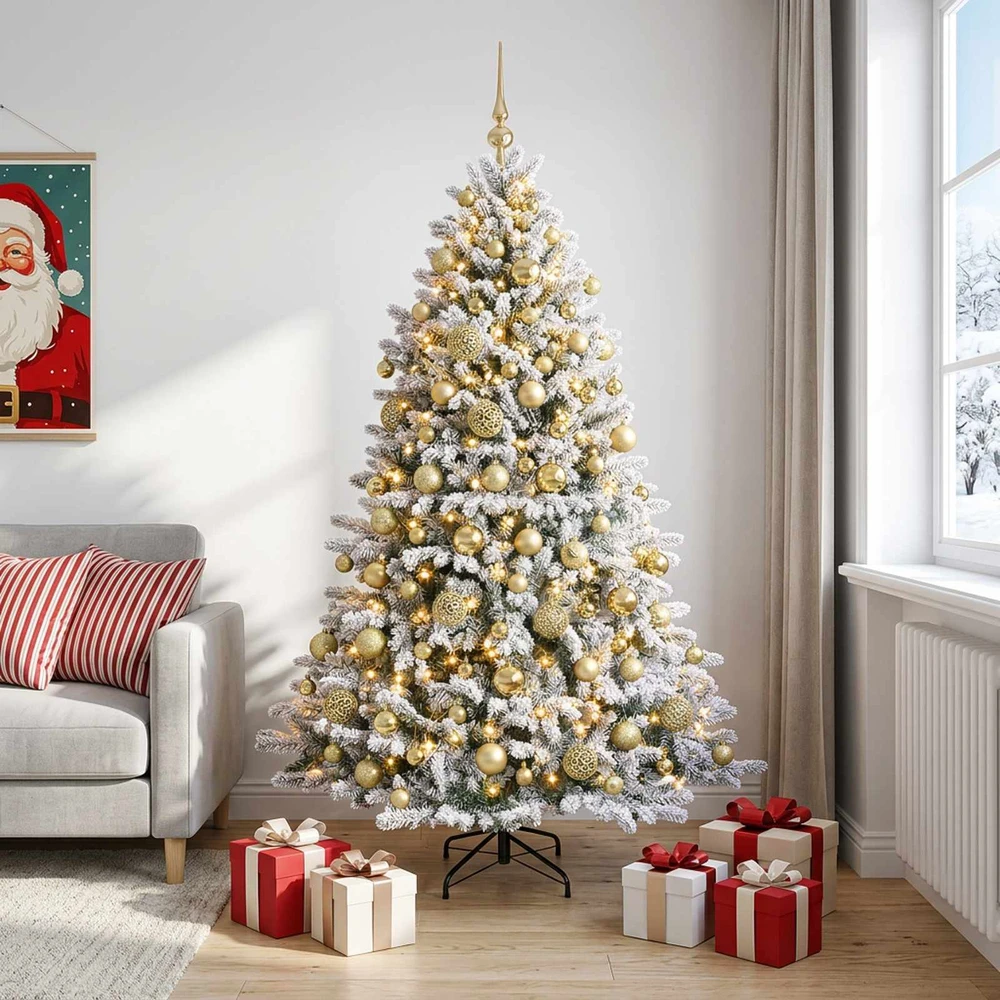 Dirbtinė kalėdinė eglutė su rutuliuku 210 cm 300 LED
