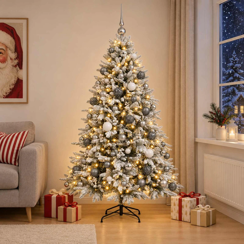 Dirbtinė kalėdinė eglutė su rutuliuku 210 cm 300 LED