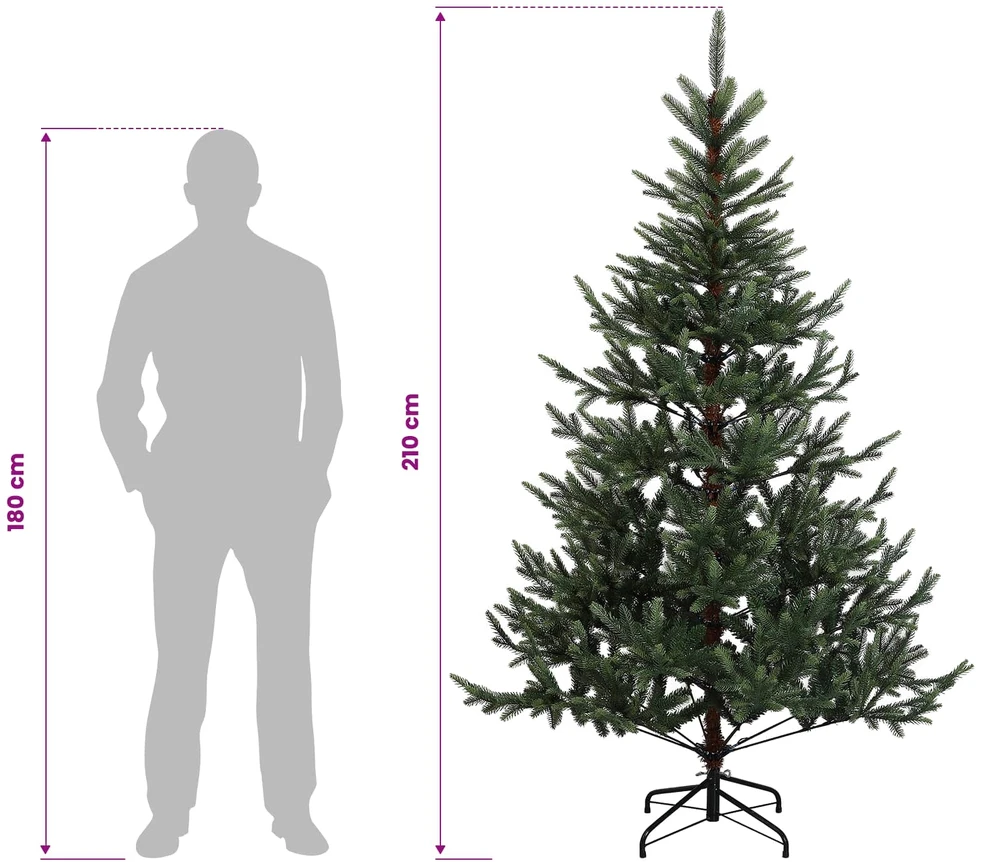 Dirbtinė kalėdinė eglutė su rutuliuku 210 cm 300 LED