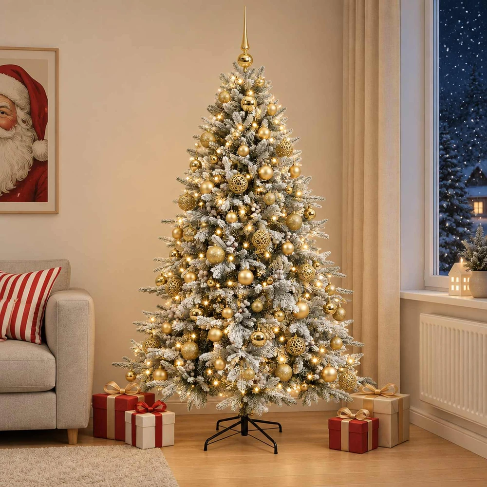 Dirbtinė kalėdinė eglutė su rutuliuku 210 cm 300 LED
