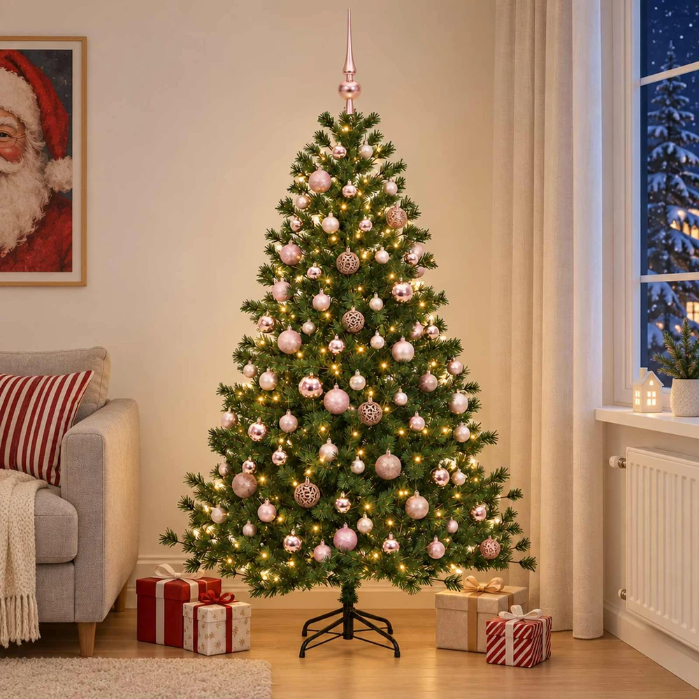 Dirbtinė kalėdinė eglutė su rutuliuku 210 cm 300 LED