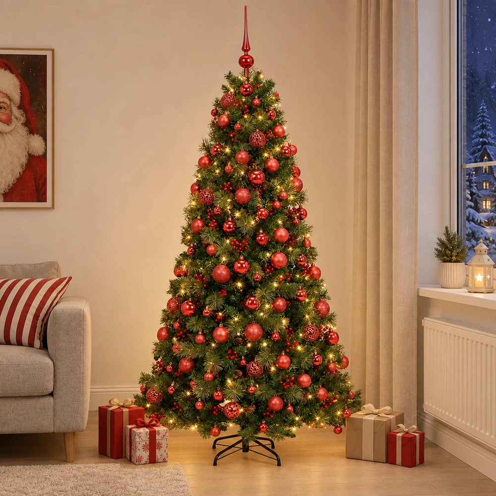 Dirbtinė kalėdinė eglutė su rutuliuku 210 cm 300 LED
