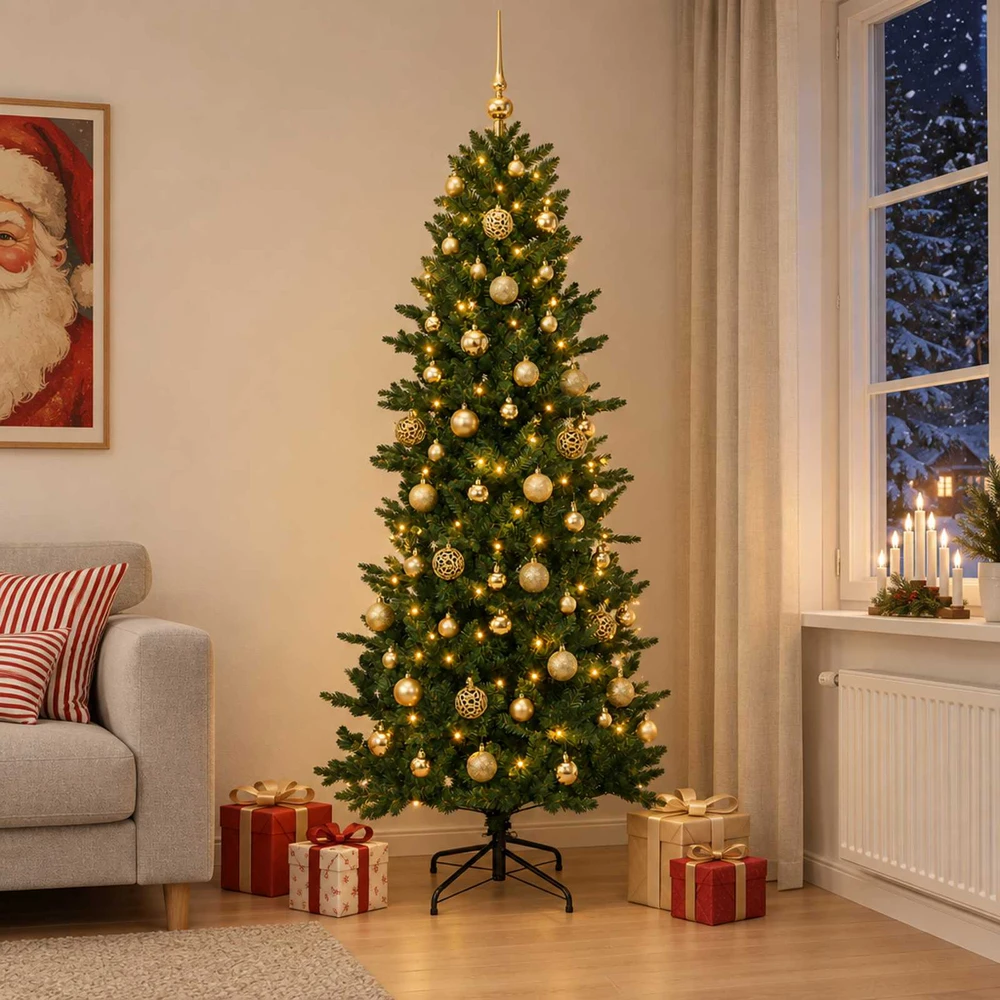 Dirbtinė kalėdinė eglutė su rutuliuku 210 cm 300 LED