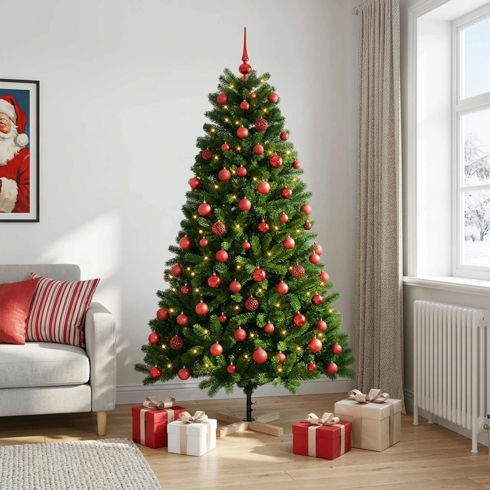 Dirbtinė kalėdinė eglutė su rutuliuku 210 cm 300 LED