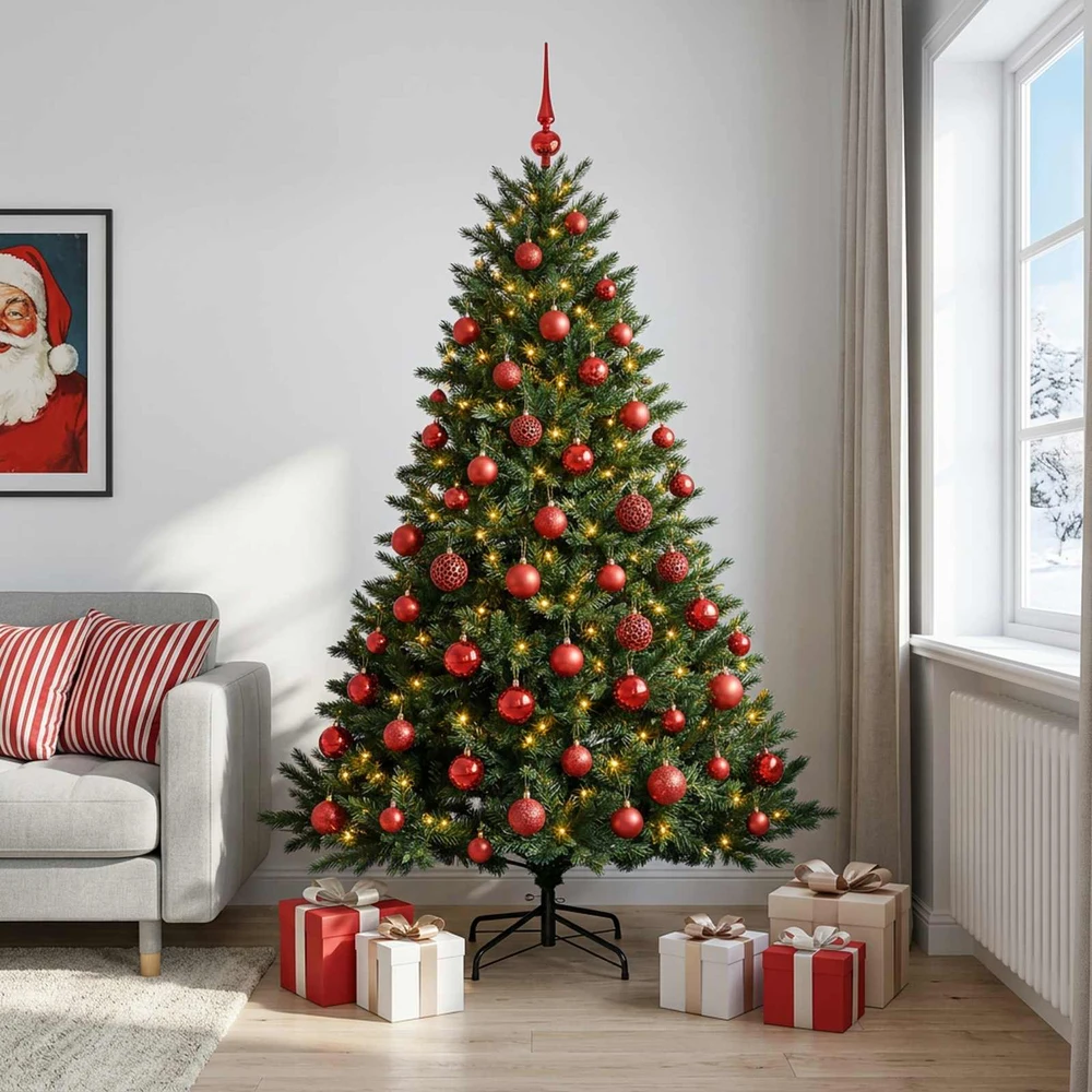 Dirbtinė kalėdinė eglutė su rutuliuku 210 cm 300 LED