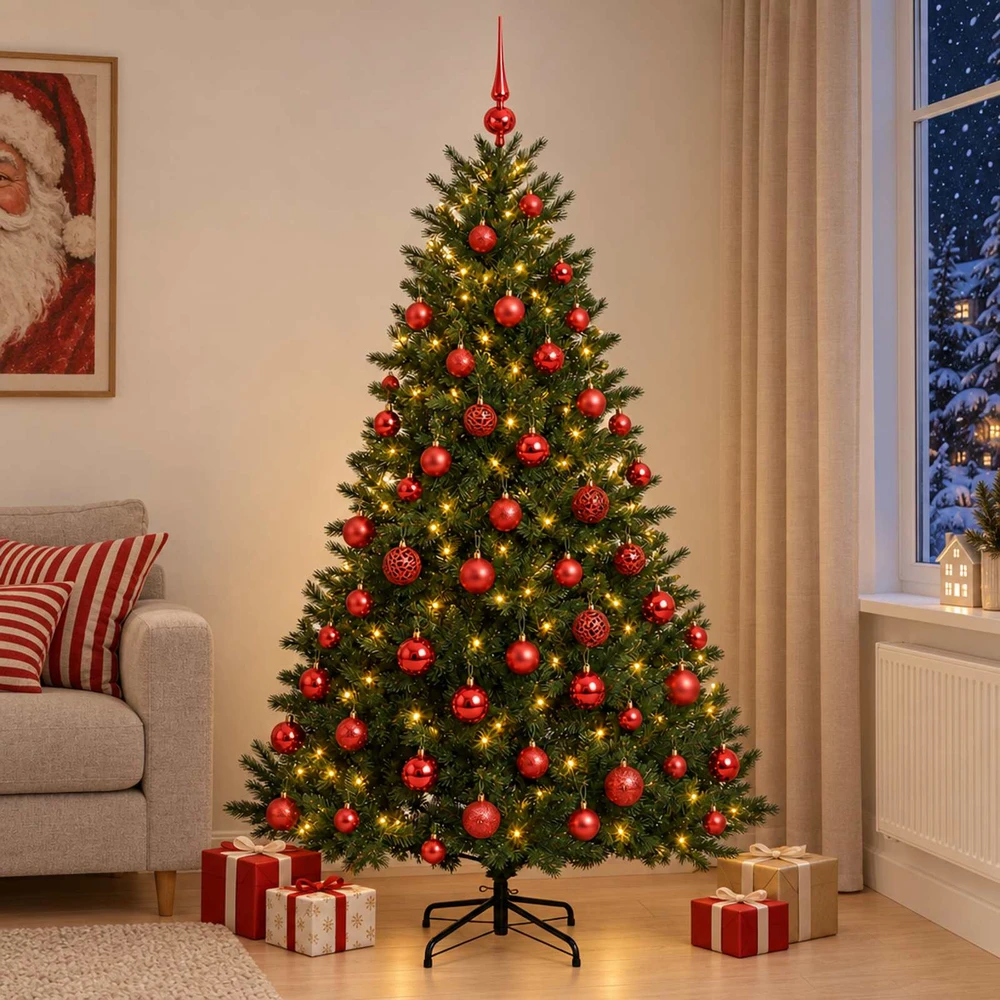 Dirbtinė kalėdinė eglutė su rutuliuku 210 cm 300 LED