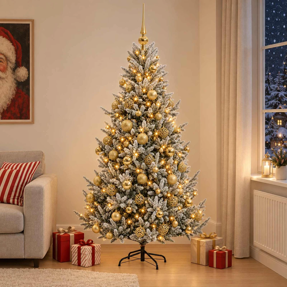 Dirbtinė kalėdinė eglutė su rutuliuku 210 cm 300 LED