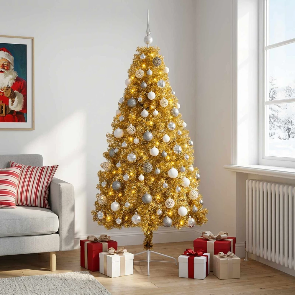 Dirbtinė kalėdinė eglutė su rutuliuku 210 cm 300 LED