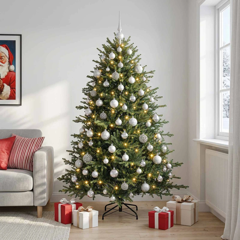 Dirbtinė kalėdinė eglutė su rutuliuku 210 cm 300 LED