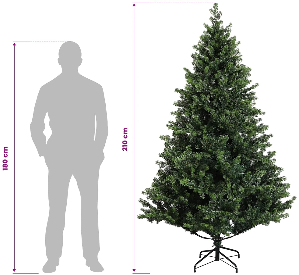 Dirbtinė kalėdinė eglutė su rutuliuku 210 cm 300 LED