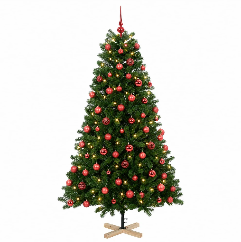 Dirbtinė kalėdinė eglutė su rutuliuku 210 cm 300 LED