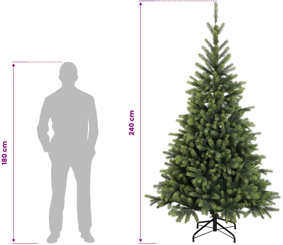 Dirbtinė kalėdinė eglutė su rutuliuku 240 cm 300 LED