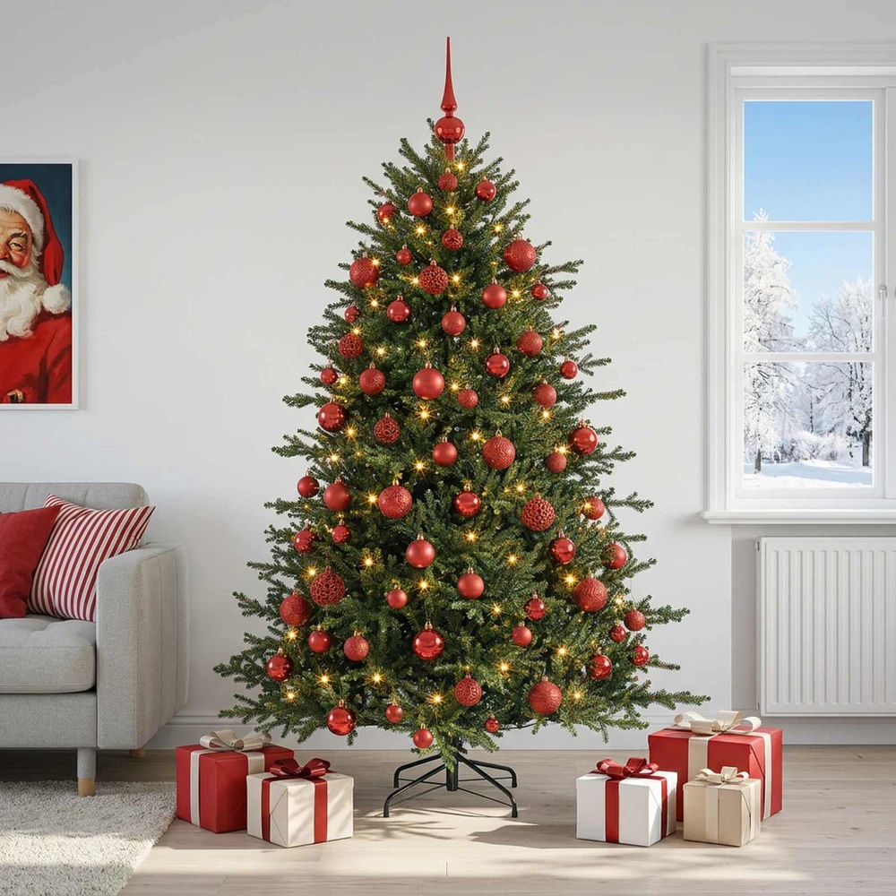 Dirbtinė kalėdinė eglutė su rutuliuku 240 cm 300 LED