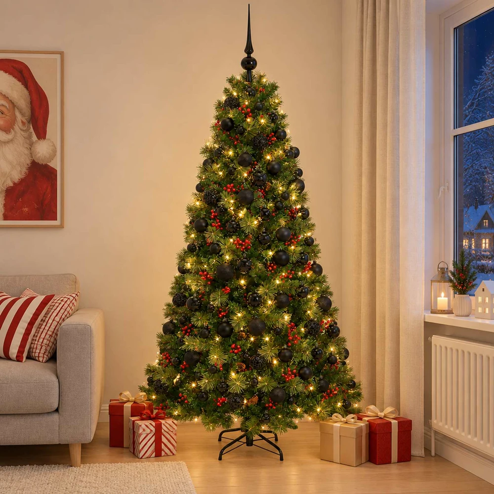 Dirbtinė kalėdinė eglutė su rutuliuku 240 cm 300 LED