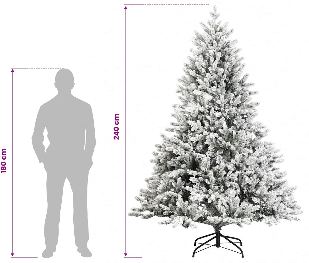 Dirbtinė kalėdinė eglutė su rutuliuku 240 cm 300 LED