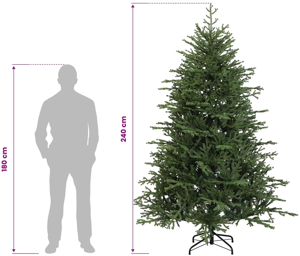 Dirbtinė kalėdinė eglutė su rutuliuku 240 cm 300 LED