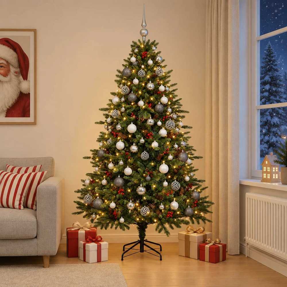 Dirbtinė kalėdinė eglutė su rutuliuku 240 cm 300 LED