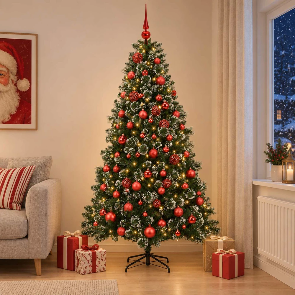 Dirbtinė kalėdinė eglutė su rutuliuku 240 cm 300 LED