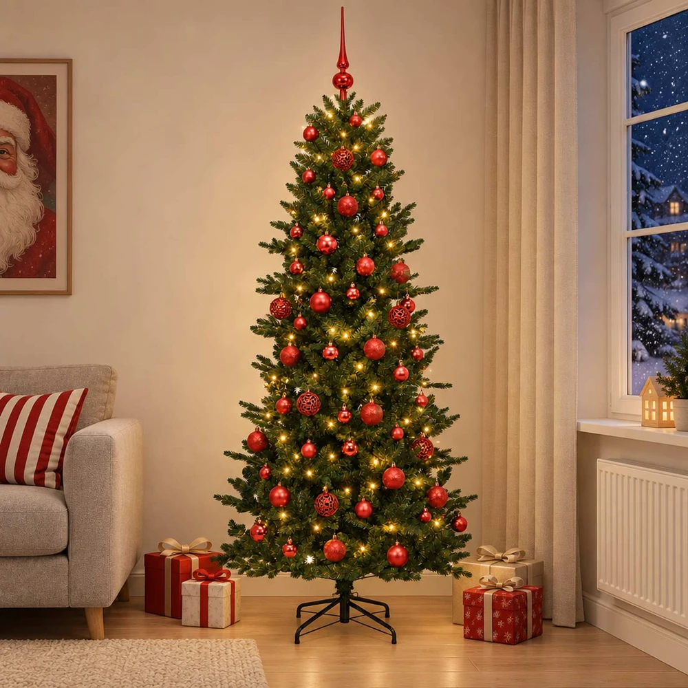 Dirbtinė kalėdinė eglutė su rutuliuku 240 cm 300 LED
