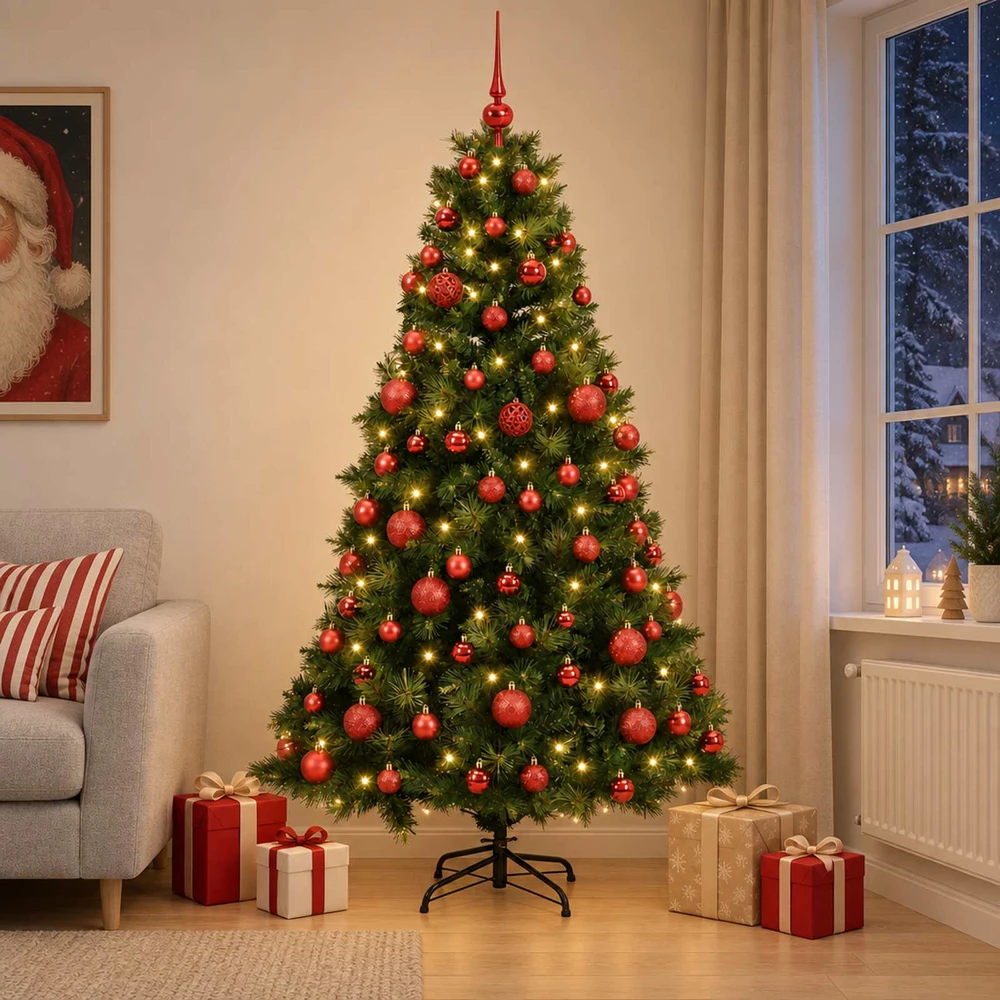 Dirbtinė kalėdinė eglutė su rutuliuku 240 cm 300 LED