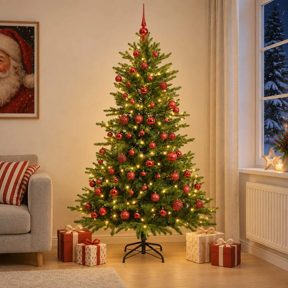 Dirbtinė kalėdinė eglutė su rutuliuku 240 cm 300 LED