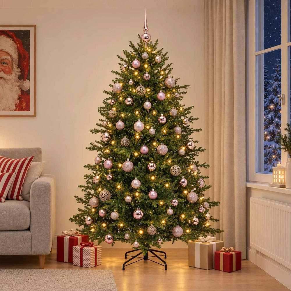 Dirbtinė kalėdinė eglutė su rutuliuku 240 cm 300 LED